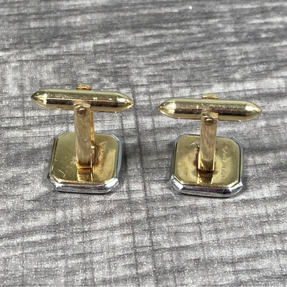 Vintage Abalone 1/20 14K Gold Filled Cuff Links Signed Correct - Picture 5 of 9